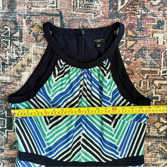 Blue and Gray Chevron Halter Maxi Sundress - Picture 6 of 8